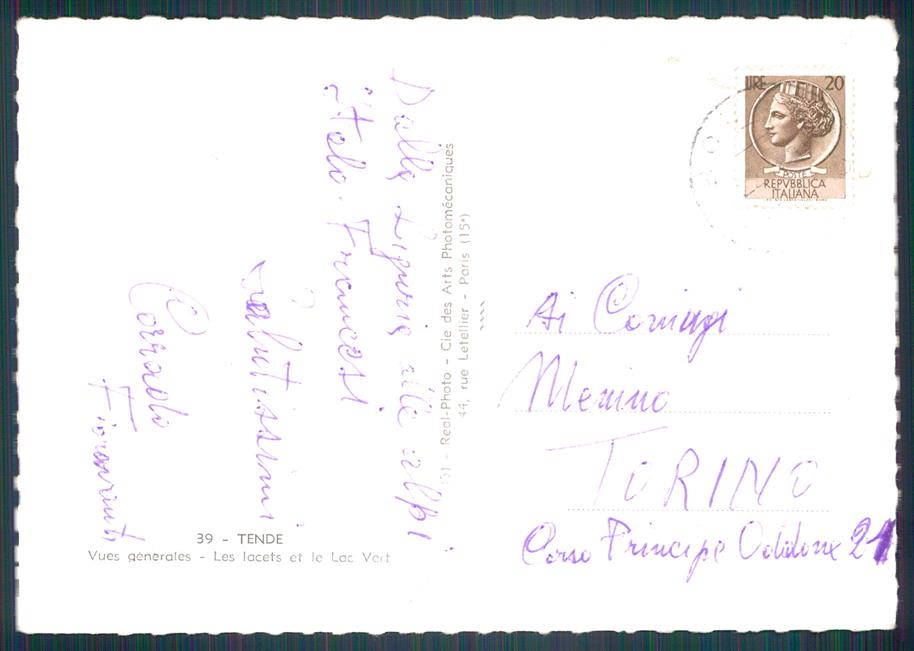 Cuneo Limone Piemonte Colle di Tenda Foto FG cartolina MZ0207 – retro