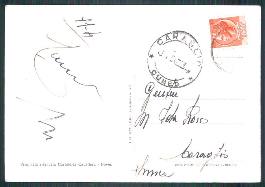 Cuneo Boves FG cartolina MZ0229 – retro