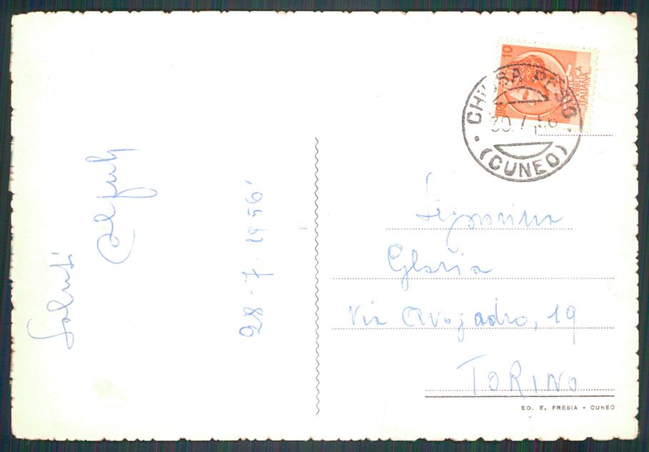 Cuneo Chiusa di Pesio PIEGHINA FG cartolina MZ0254 – retro