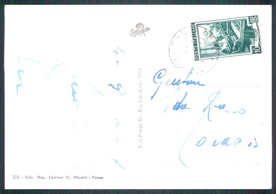 Cuneo Chiusa di Pesio Certosa di Foto FG cartolina MZ0262 – retro