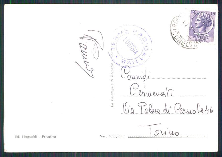 Cuneo Roccaforte Mondovì Lurisia Foto FG cartolina MZ0278 – retro