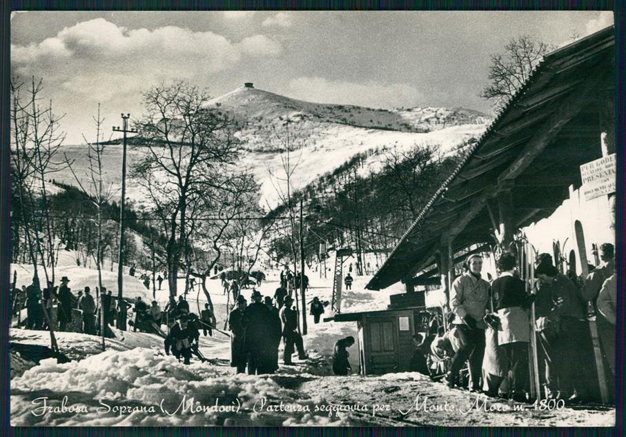 Cuneo Frabosa Sottana Nevicata Sci Foto FG cartolina MZ0306 – fronte