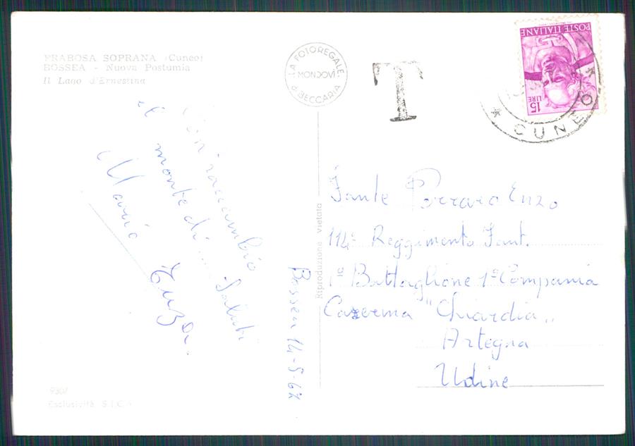 Cuneo Frabosa Sottana Grotte di Bossea Foto FG cartolina MZ0321 – retro