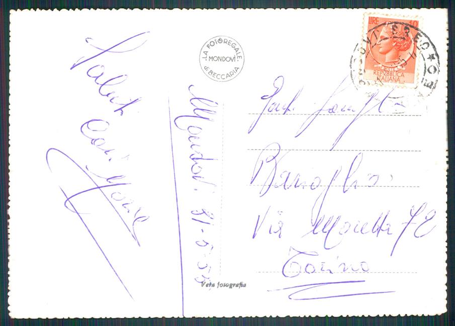 Cuneo Mondovì Foto FG cartolina MZ0333 – retro