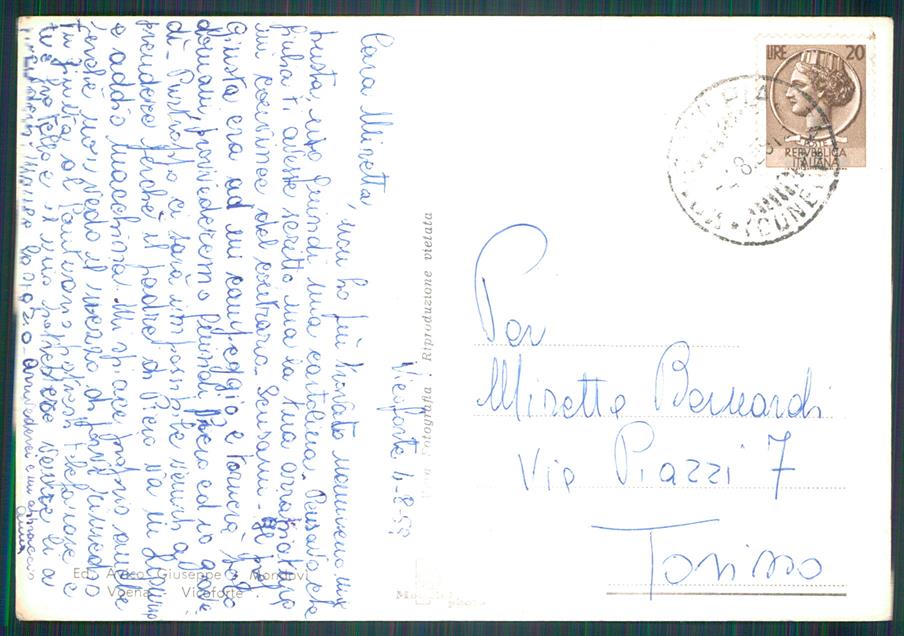 Cuneo Vicoforte Foto FG cartolina MZ0345 – retro