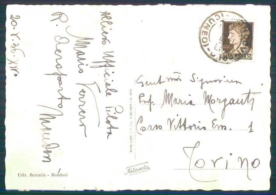 Cuneo Vicoforte Santuario FG cartolina MZ0351 – retro