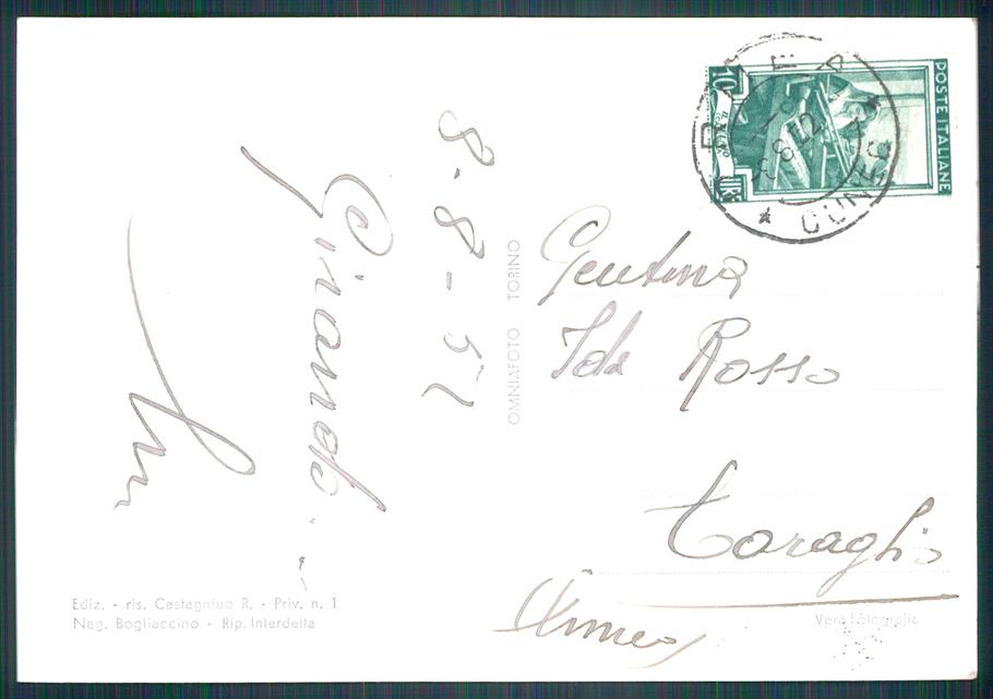Cuneo Ormea Mongioje Alpi Liguri Foto FG cartolina MZ0367 – retro