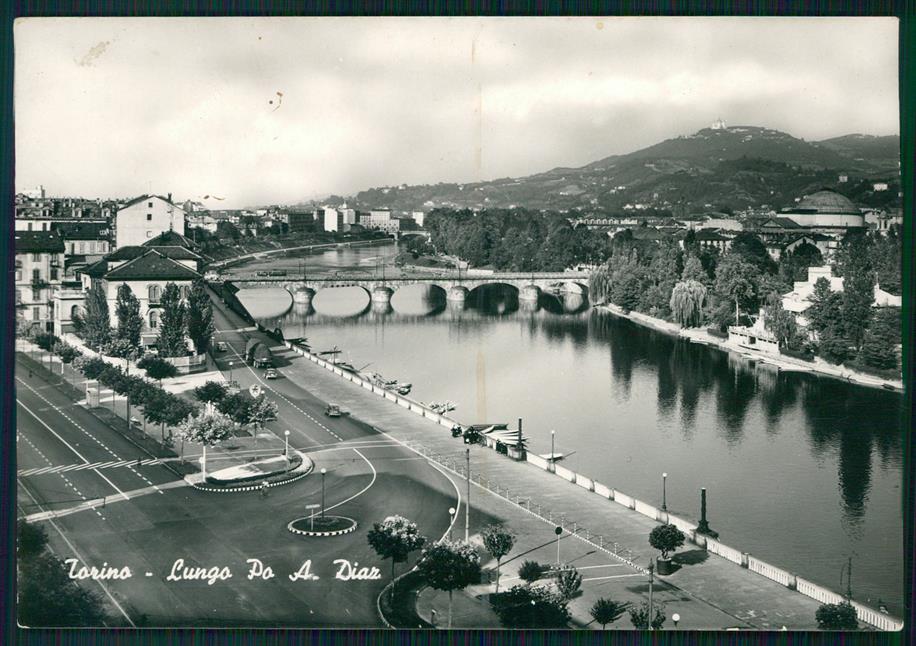Torino città Lungo Po Foto FG cartolina MZ0387 – fronte