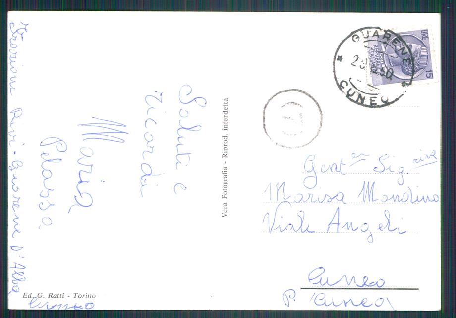 Cuneo Alba Auto Foto FG cartolina MZ0390 – retro
