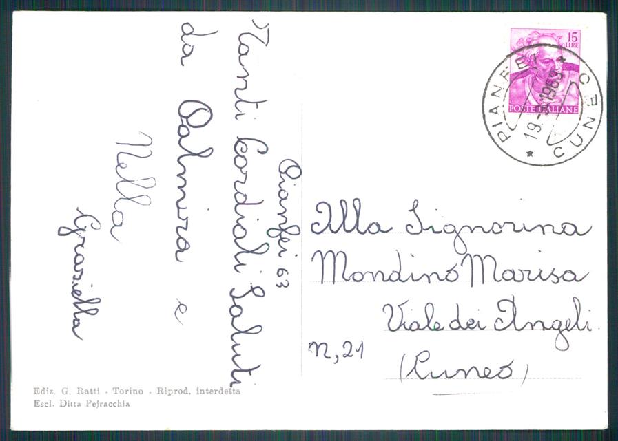 Cuneo Pianfei Foto FG cartolina MZ0393 – retro