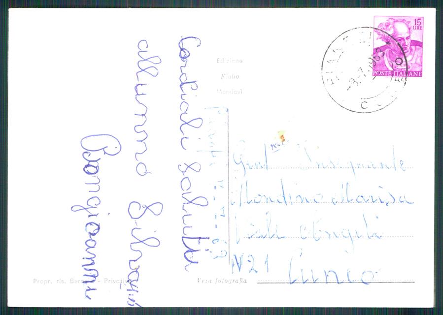 Cuneo Pianfei Foto FG cartolina MZ0397 – retro