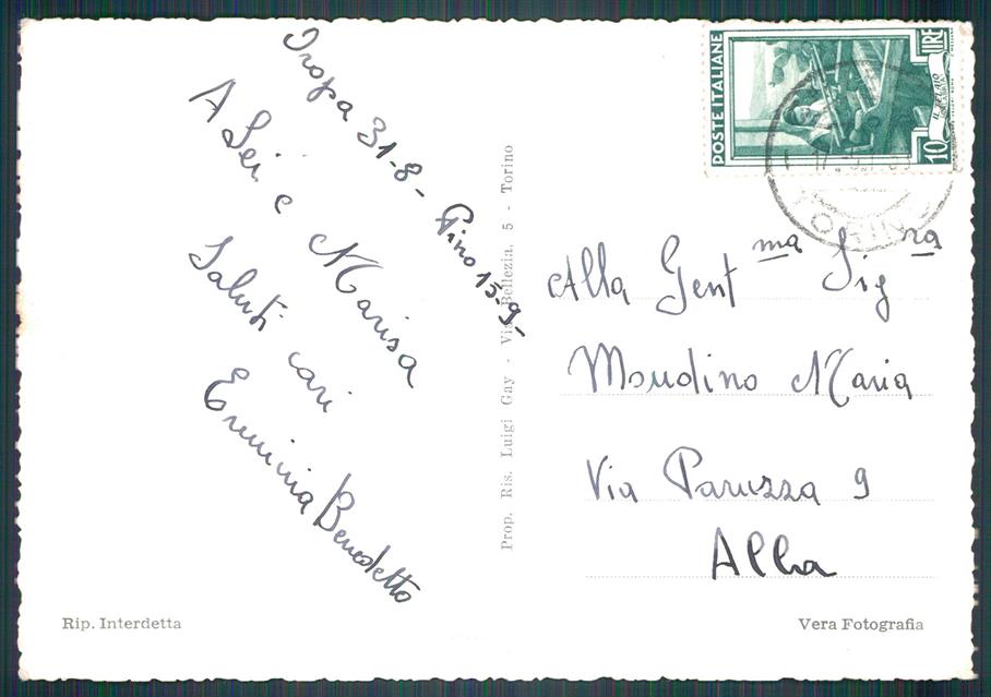 Torino Pino Torinese Foto FG cartolina MZ0398 – retro