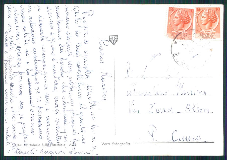 Cuneo Alba Foto FG cartolina MZ0401 – retro