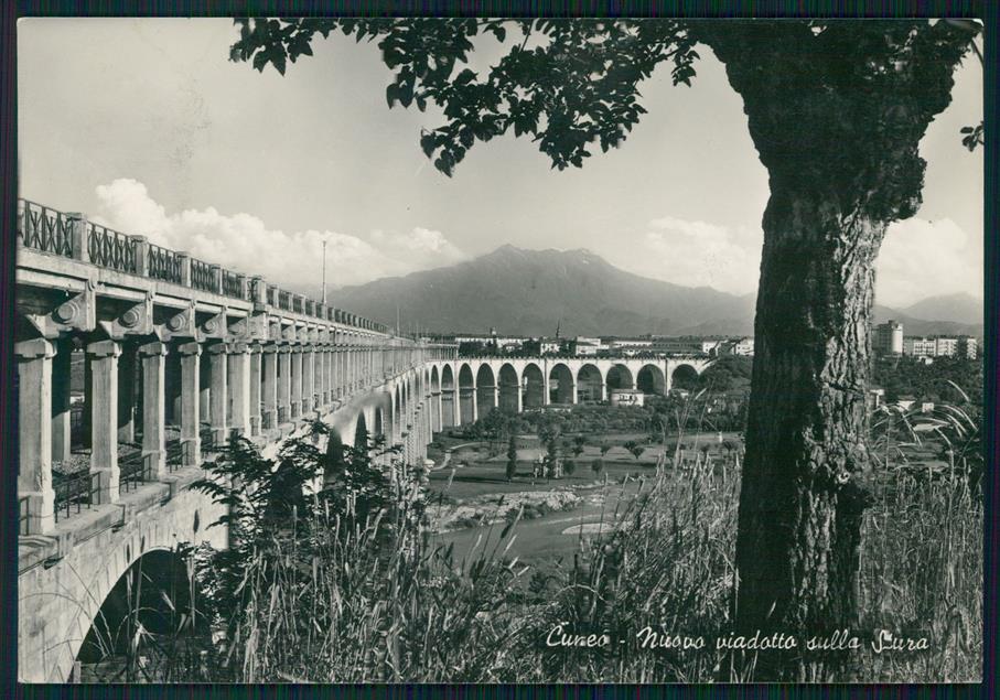 Cuneo città Viadotto sulla Stura Foto FG cartolina MZ0410 – fronte