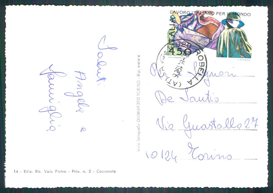 Asti Cocconato Foto FG cartolina MZ0425 – retro