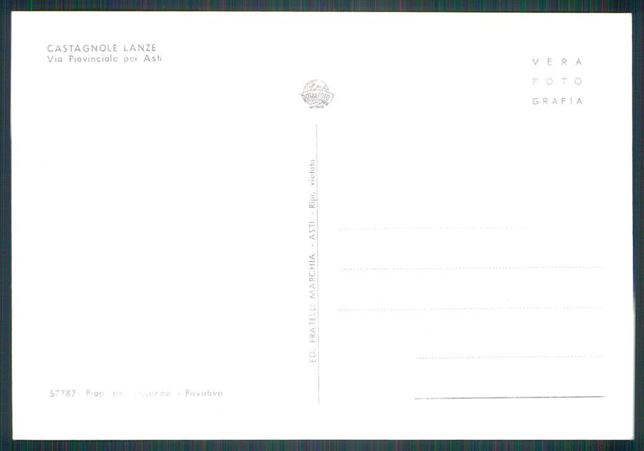 Asti Castagnole delle Lanze Auto Foto FG cartolina MZ0426 – retro