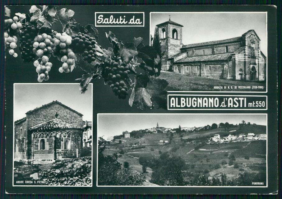 Asti Albugnano di Saluti da Foto FG cartolina MZ0430 – fronte
