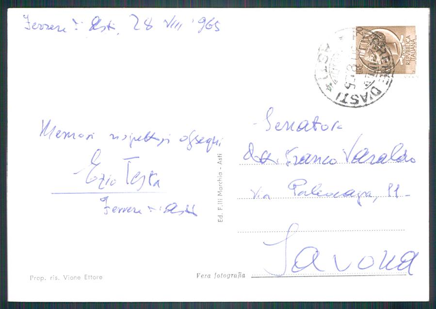 Asti Ferrere Foto FG cartolina MZ0435 – retro