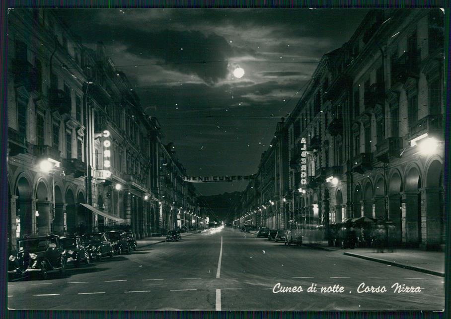 Cuneo città Chiaro di Luna Foto FG cartolina MZ0461 – fronte