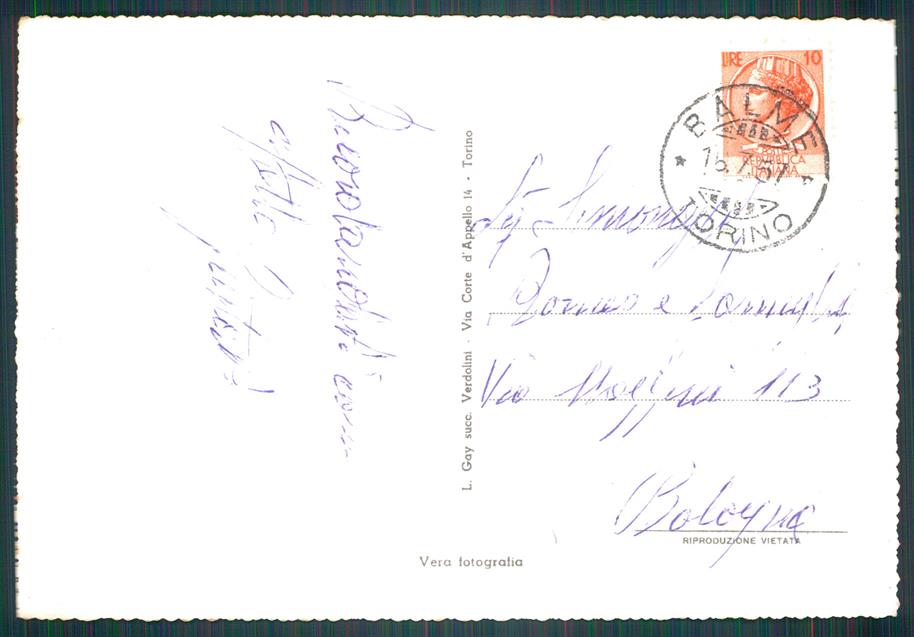 Torino Piano della Mussa Foto FG cartolina MZ0474 – retro