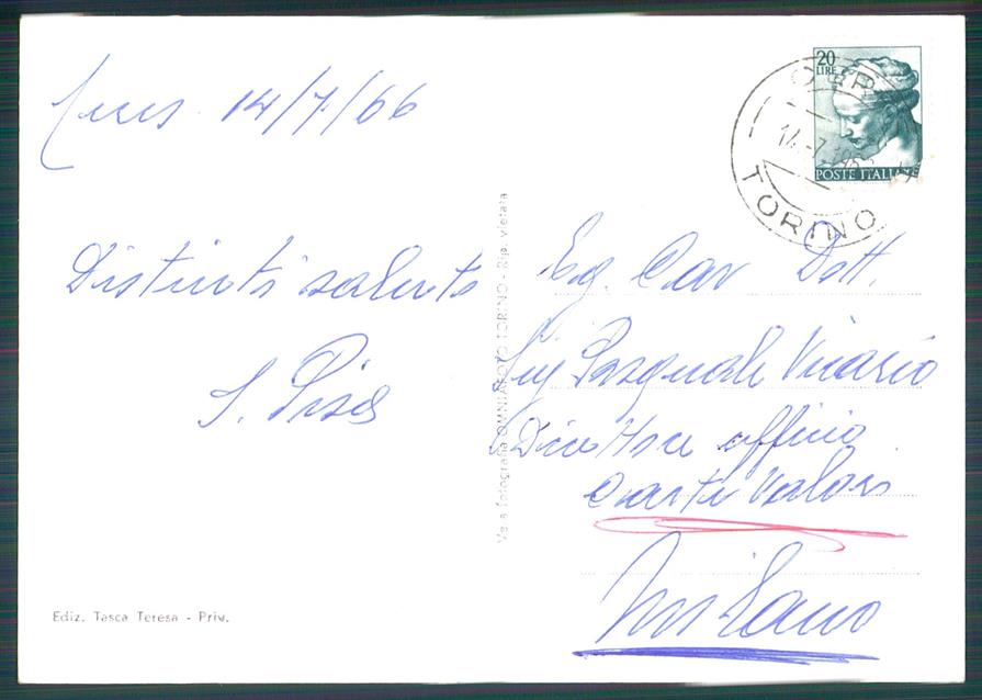 Torino Ceres PIEGHINA Foto FG cartolina MZ0485 – retro