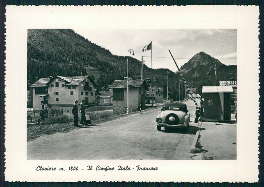Torino Claviere Confine Italo Francese Auto Foto FG cartolina MZ0487 – fronte