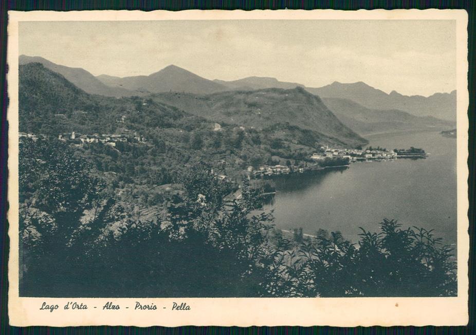 Novara Pella Alzo Prorio Lago d'Orta SCOLLATA FG cartolina MZ0500 – fronte