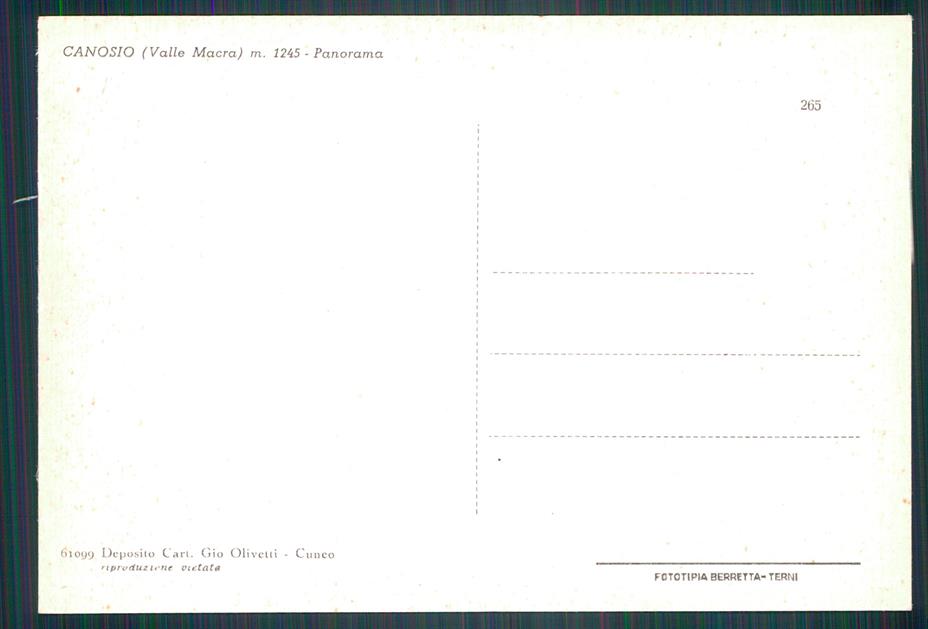 Cuneo Canosio FG cartolina MZ0505 – retro