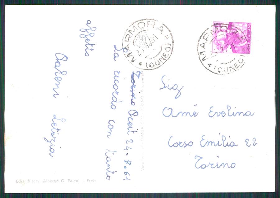 Cuneo Canosio Preit Foto FG cartolina MZ0509 – retro
