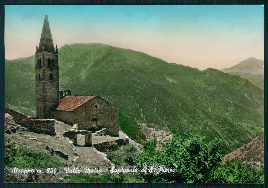 Cuneo Stroppo Santuario San Pietro Foto FG cartolina MZ0516 – fronte