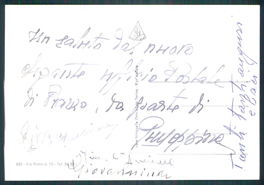 Cuneo Prazzo Inferiore Foto FG cartolina MZ0520 – retro