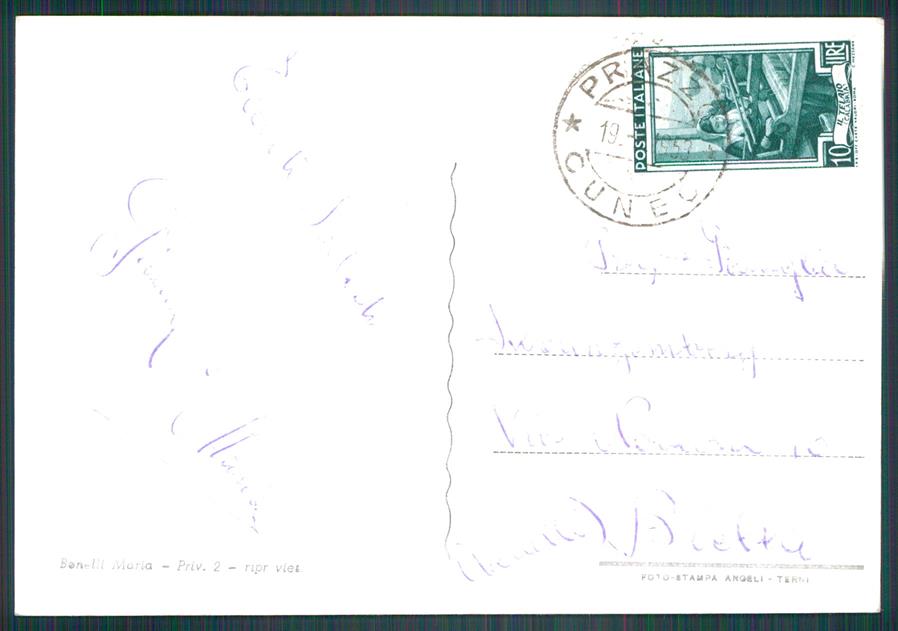 Cuneo Prazzo Superiore Saluti da ABRASA Foto FG cartolina MZ0523 – retro