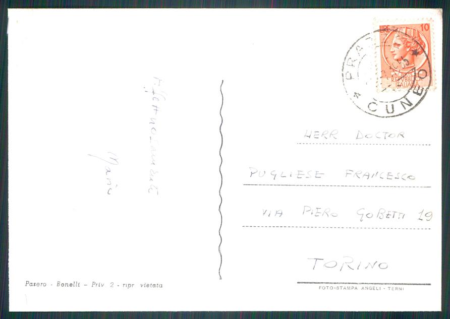 Cuneo Prazzo San Michele di Foto FG cartolina MZ0527 – retro