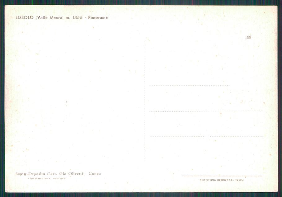 Cuneo Prazzo Ussolo FG cartolina MZ0530 – retro