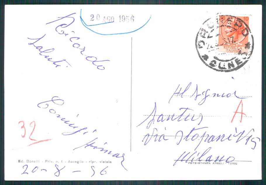 Cuneo Acceglio Oronaie Foto FG cartolina MZ0532 – retro