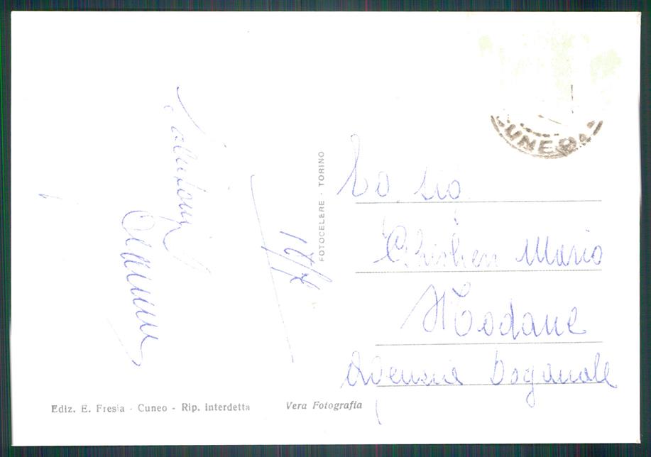 Cuneo Acceglio COLLA Foto FG cartolina MZ0534 – retro