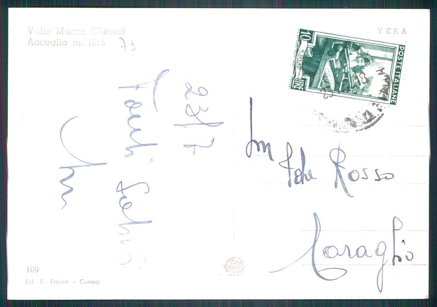 Cuneo Acceglio Foto FG cartolina MZ0540 – retro