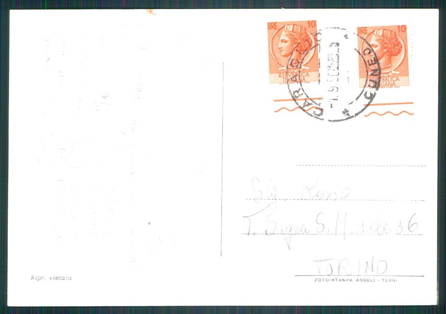 Cuneo Acceglio Saretto Lago di Foto FG cartolina MZ0552 – retro
