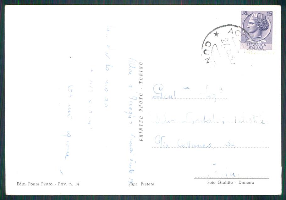 Cuneo Acceglio Villaro di Foto FG cartolina MZ0555 – retro