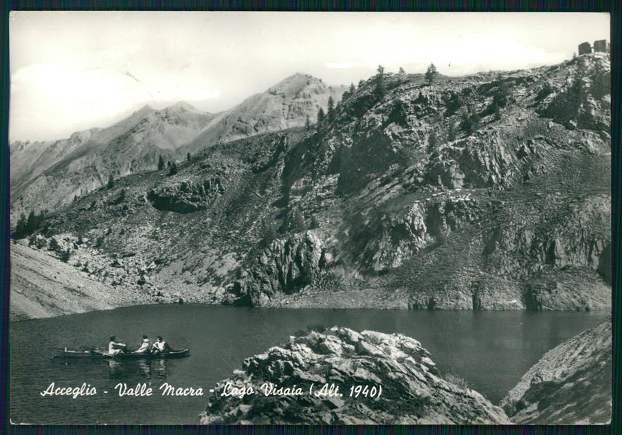Cuneo Acceglio Lago Visaia Barca Foto FG cartolina MZ0556 – fronte