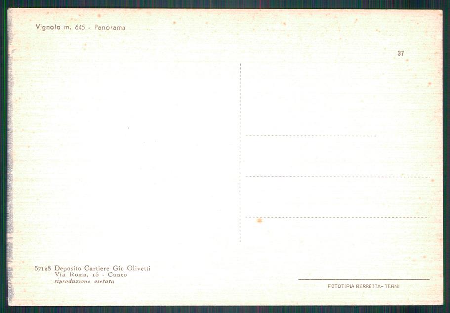 Cuneo Vignolo FG cartolina MZ0562 – retro