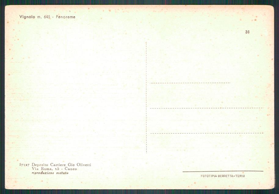 Cuneo Vignolo FG cartolina MZ0563 – retro