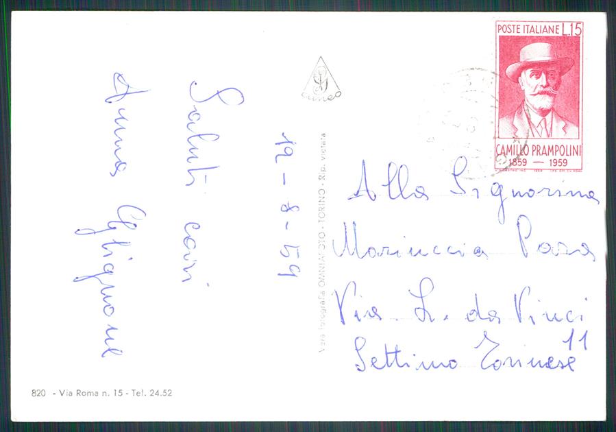 Cuneo Roccasparvera Foto FG cartolina MZ0566 – retro