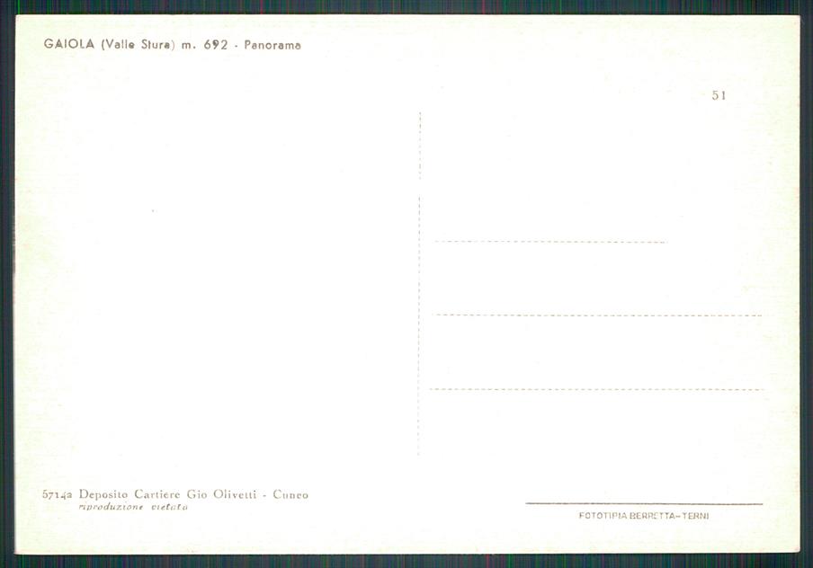 Cuneo Gaiola FG cartolina MZ0572 – retro