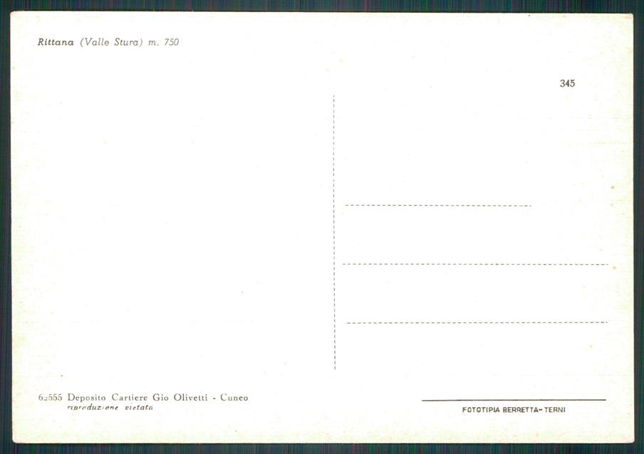 Cuneo Rittana FG cartolina MZ0576 – retro