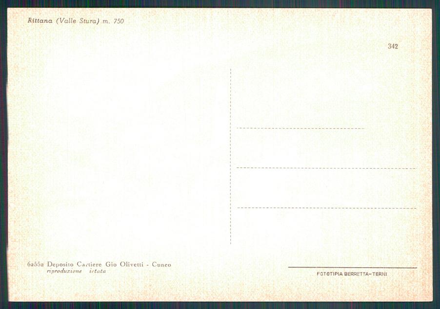Cuneo Rittana FG cartolina MZ0577 – retro