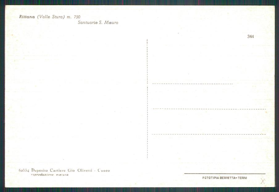 Cuneo Rittana FG cartolina MZ0578 – retro