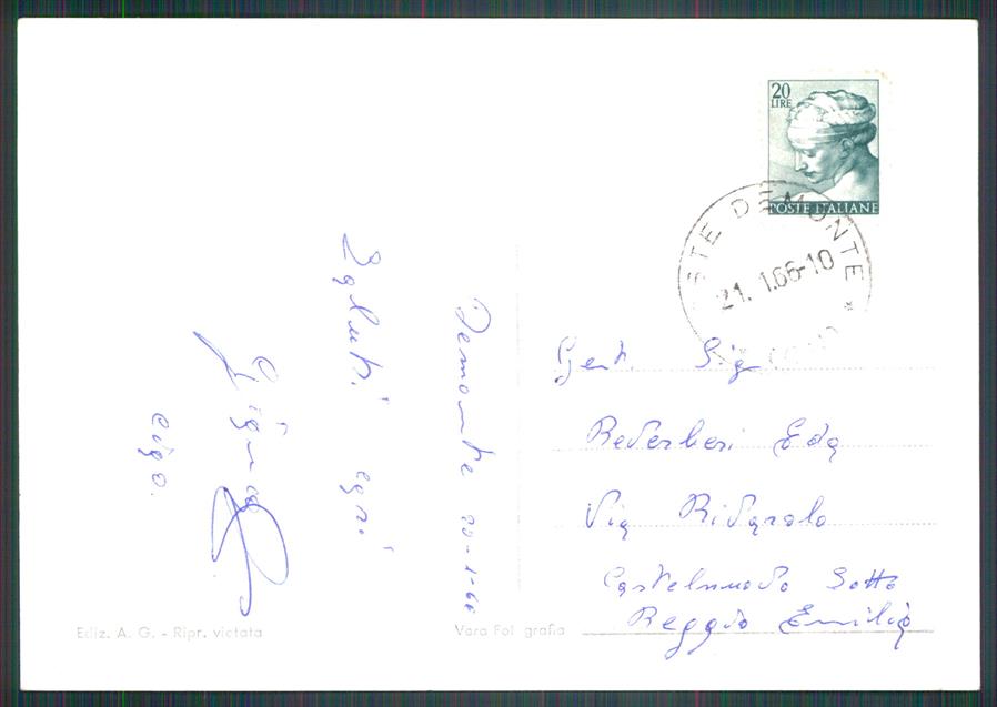 Cuneo Demonte Foto FG cartolina MZ0583 – retro