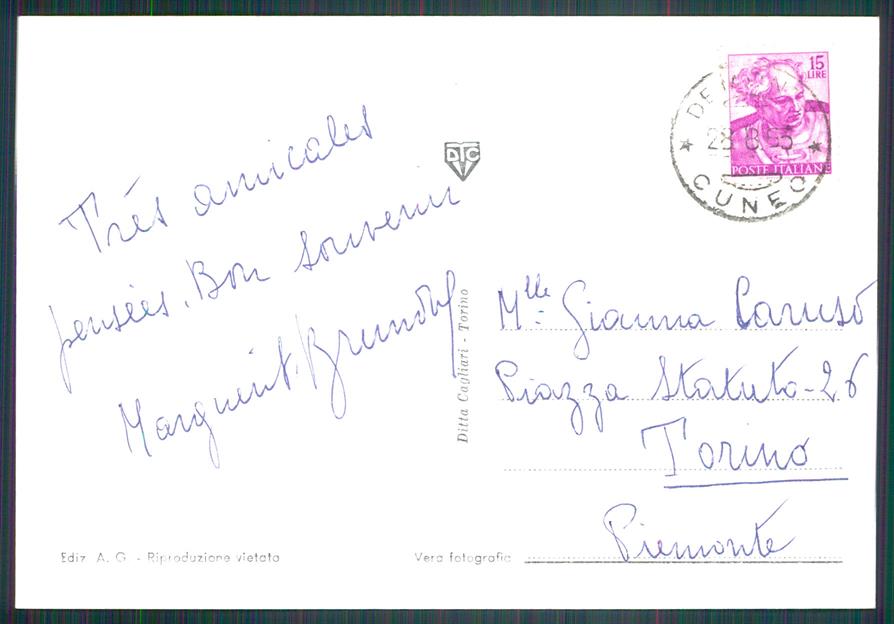Cuneo Demonte Foto FG cartolina MZ0587 – retro