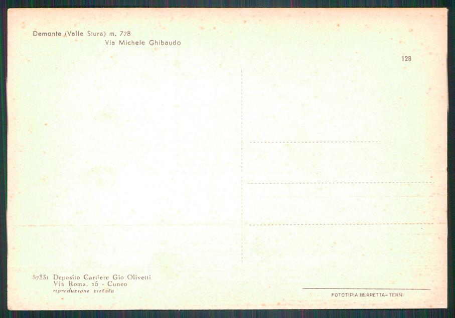 Cuneo Demonte FG cartolina MZ0592 – retro